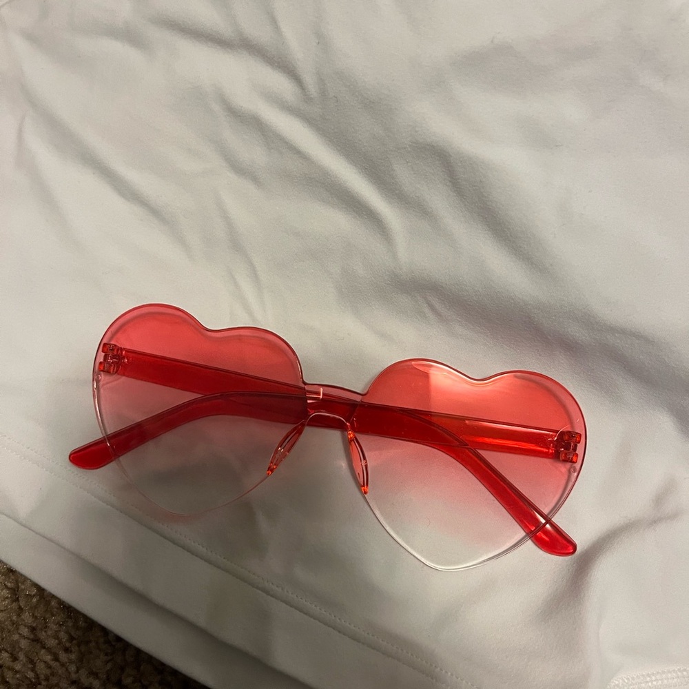 Heart-Shaped Red Sunglasses